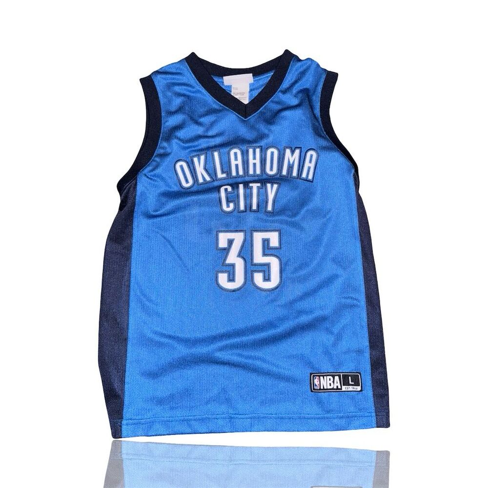 NBA Boys Oklahoma City Thunder Kevin Durant #35 Jersey Blue Size L